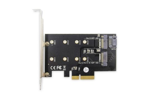 Karta rozszerzeń (Kontroler) M.2 NGFF/NVMe SSD PCIe 3.0 x4 SATA 80, 60, 42, 30 mm Digitus