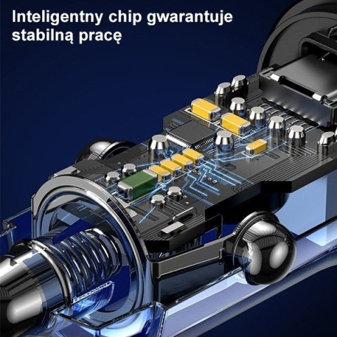Ładowarka samochodowa 30W 1xUSB + 1xUSB-C Fast Charge USAMS