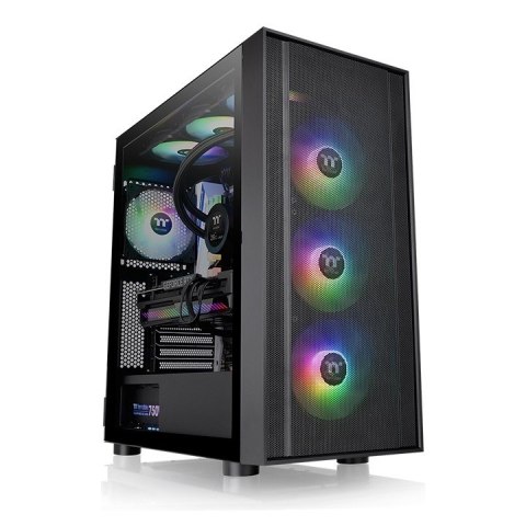 Obudowa - H570 Tempered Glass 3x12cm ARGB Czarna Thermaltake