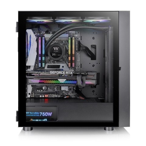 Obudowa - H570 Tempered Glass 3x12cm ARGB Czarna Thermaltake