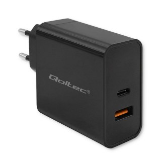 Ładowarka Super Quick PD | 1xUSB-C | 1xUSB | 90W | 5-20V | 2.4-4.35A | Czarna Qoltec