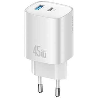 Ładowarka sieciowa T66 45W GaN CC290 USB-A + USB-C Fast charge USAMS