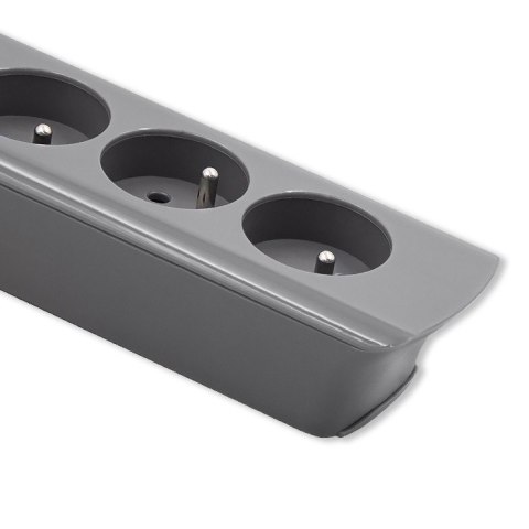 Listwa zasilająca | 6 gniazd | 1.8m | Szara Qoltec