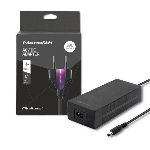 Zasilacz desktopowy 72W | 24V | 3A | 5.5*2.5 |+kabel zasilający Qoltec