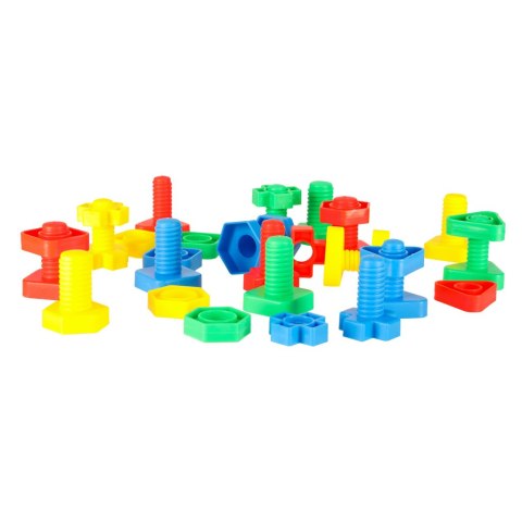 Klocki konstrukcyjne edukacyjne śruby montessori 30 elementów Kik Sp. z o. o. Sp. k.