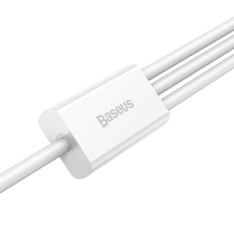 3w1 Kabel przewód Superior Series USB-A - USB-C / Lightning / micro USB 3.5A 1m - biały BASEUS
