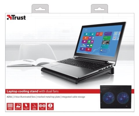 Azul Laptop Cooling Stand with dual fans Trust