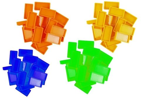 Lokomotywa LED Układa Domino Pociąg Klocki Układanka na Baterie LEAN Toys