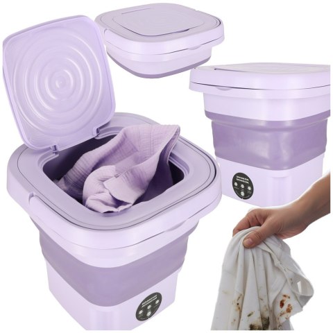 Pralka automatyczna turystyczna mini składana przenośna 8L fioletowa Kik Sp. z o. o. Sp. k.