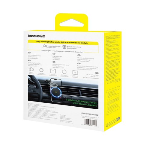 Uchwyt samochodowy na telefon MagPro II z MagSafe na deskę rodzielczą - czarny BASEUS