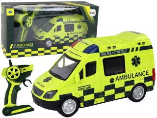 Zdalnie Sterowany Żółty Ambulans Ze Światłami LEAN Toys