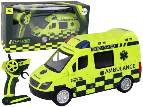 Zdalnie Sterowany Żółty Ambulans Ze Światłami LEAN Toys