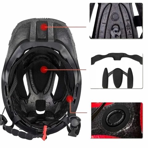 Kask rowerowy dziecięcy z odpinaną szczęką rozmiar S - fioletowo-różowy ROCKBROS