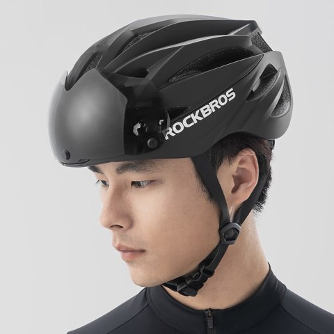 Kask rowerowy z szybką odpinanymi okularami z filtrem UV unisex - zielony ROCKBROS