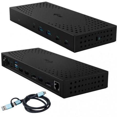 Stacja dokująca USB 3.0 / USB-C / Thunderbolt, 3 x 4K Gen 2 + zasilanie 100 W I-tec