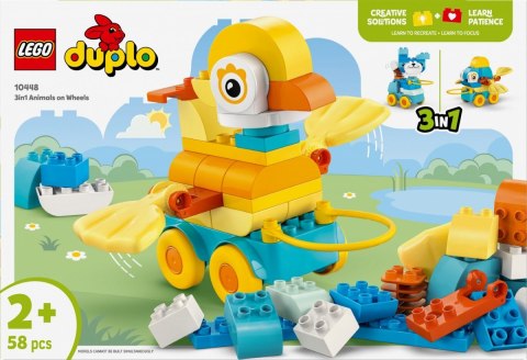 Klocki DUPLO 10448 3 w 1 Zwierzątka na kółkach LEGO