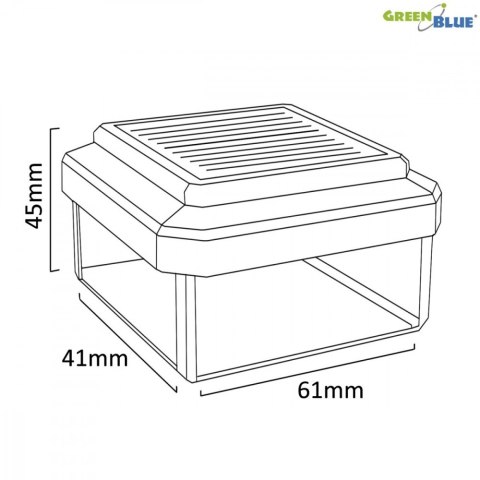 Lampa solarna na słupek LED 60x40 GB125 Daszek kopertowy GreenBlue