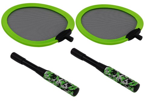 Zestaw 2 Rakietek Do Badmintona Paletki 2 Lotki Badminton Zielony LEAN Toys