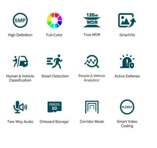 Kamera sieciowa VIGI C450(2.8mm) 5MP Full-Color Turret TP-LINK