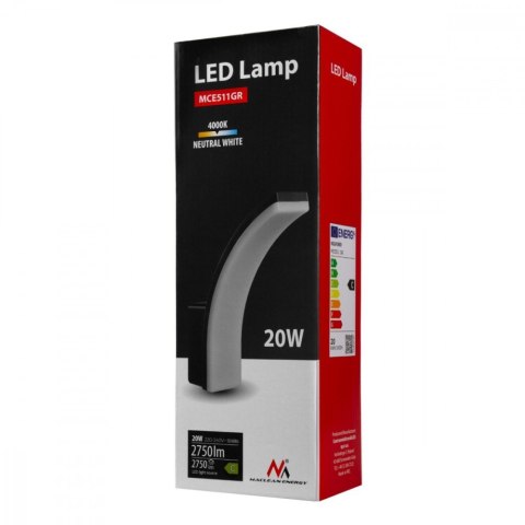 Lampa LED MCE511 GR 20W IP65 4000K Maclean