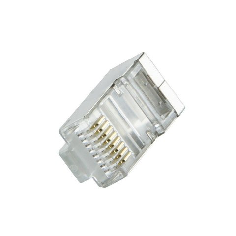 Wtyki RJ45 CAT.6 100szt. ekranowane z osłoną, czarne LogiLink