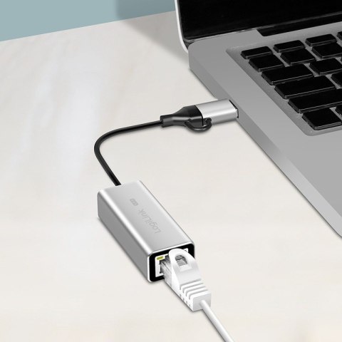 Adapter USB-A/-C do 2,5G Ethernet, szary LogiLink