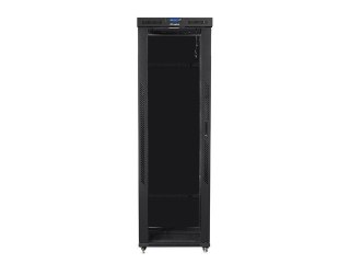 Szafa stojąca Rack 19 cali 47U 800x1200mm, drzwi szklane LCD (FLAT PACK) czarna Lanberg