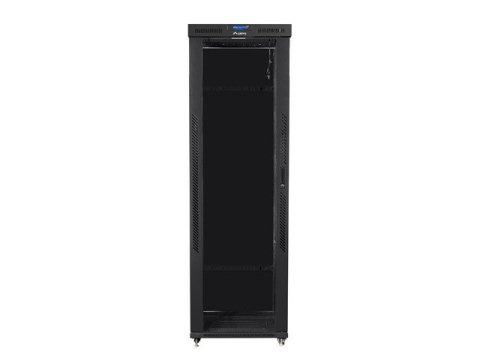 Szafa stojąca Rack 19 cali 47U 800x1200mm, drzwi szklane LCD (FLAT PACK) czarna Lanberg