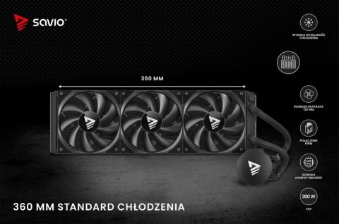 Chłodzenie wodne NOX 360 mm Savio