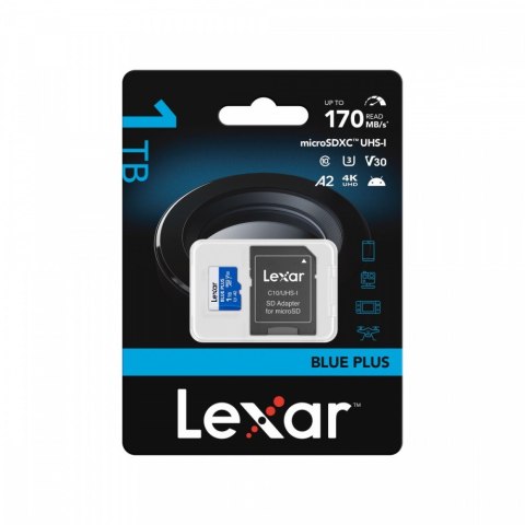 Karta pamięci microSD 1TB C10 A2 U3 V30 170MB/s Blue Plus Lexar