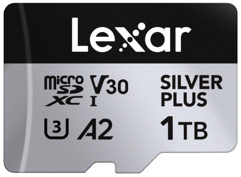 Karta pamięci microSD 1TB C10 A2 U3 V30 205/150MB/s Silver Plus Lexar