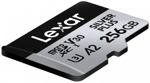 Karta pamięci microSD 256GB C10 A2 U3 V30 205/150MB/s Silver Plus Lexar