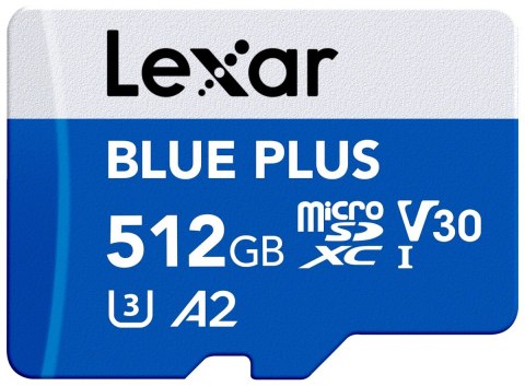 Karta pamięci microSD 512GB C10 A2 U3 V30 170MB/s Blue Plus Lexar