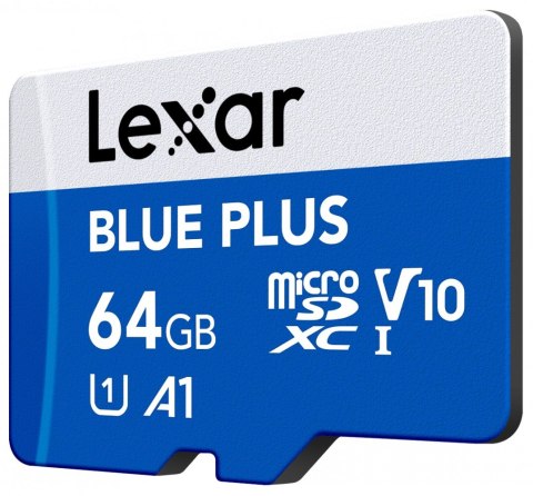 Karta pamięci microSD 64GB C10 A1 U3 V10 100MB/s Blue Plus Lexar