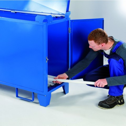 Kontener pojemnik na zużyte świetlówki atesty ADR RID IMDG 640L MEVA