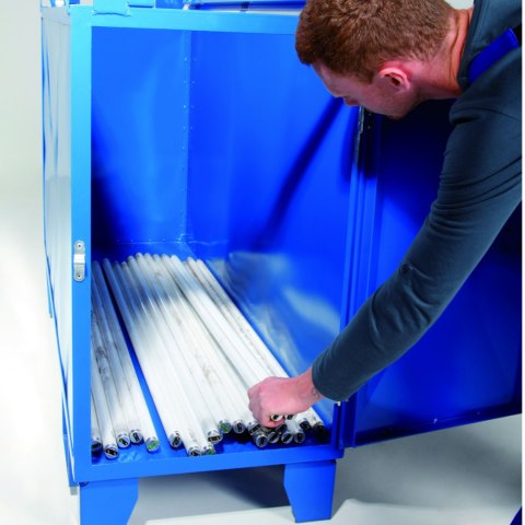 Kontener pojemnik na zużyte świetlówki atesty ADR RID IMDG 640L MEVA