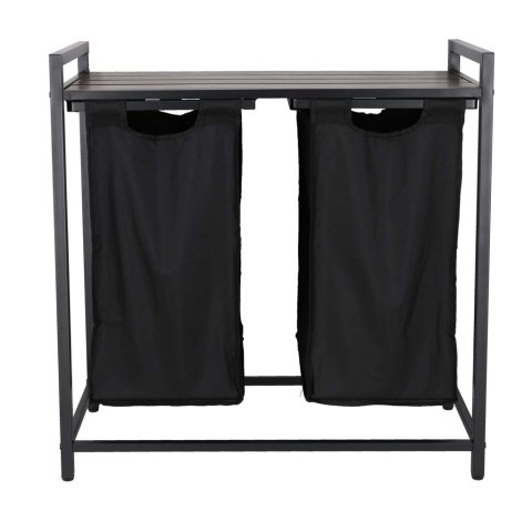 Kosz na pranie bieliznę 2 komory z półką blatem pojemnik loft 80l Kik Sp. z o. o. Sp. k.