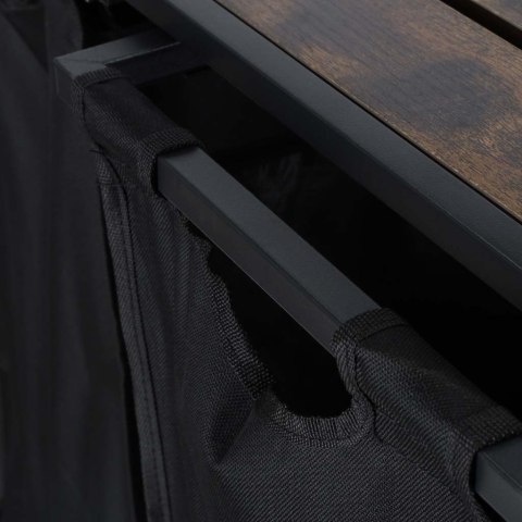 Kosz na pranie bieliznę 2 komory z półką blatem pojemnik loft 80l Kik Sp. z o. o. Sp. k.