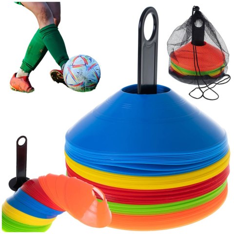 Pachołki treningowe piłkarskie do piłki nożnej elastyczne zestaw 50 sztuk Kik Sp. z o. o. Sp. k.