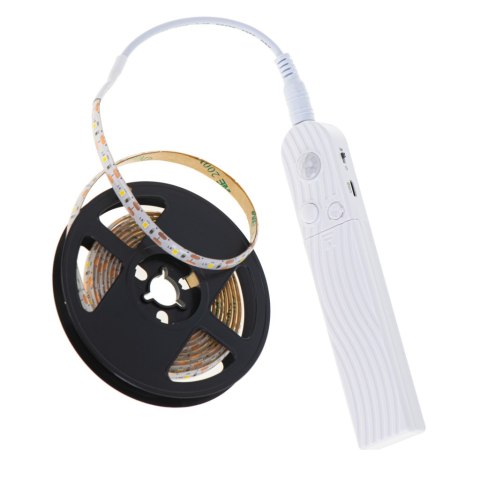 Taśma LED na baterie USB czujnik ruchu 2M ciepły biały Kik Sp. z o. o. Sp. k.