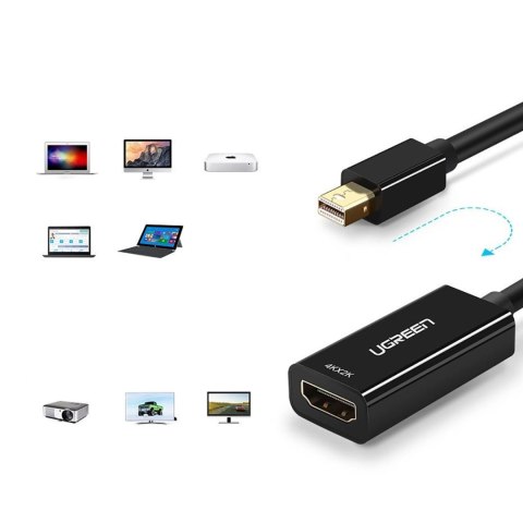 Adapter przejściówka mini DisplayPort - HDMI FHD 1080p - czarny UGREEN
