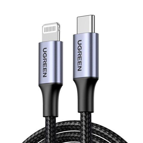 Kabel przewód Lightning - USB-C MFi 1.5 m - szary UGREEN
