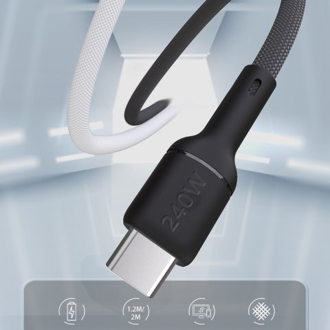 Kabel przewód USB-C PD 240W 1.2m - czarny DUDAO