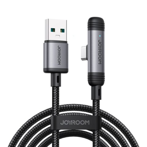 Kabel przewód kątowy USB-A USB-C 3A 1.2m - czarny JOYROOM