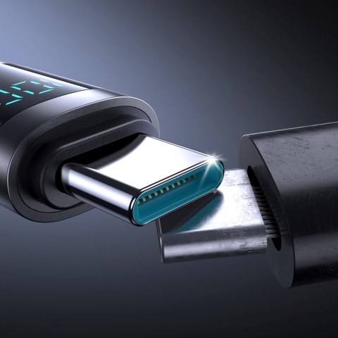 Kabel przewód z wyświetlaczem USB-C 100W 1.2m - czarny JOYROOM