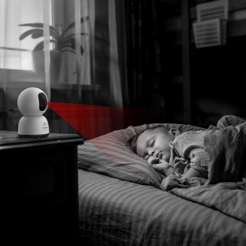 Kamera wewnętrzna Security P1 Lite do monitoringu microSD Wi-Fi 2K - biała BASEUS