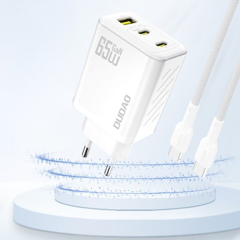 Ładowarka sieciowa A29 GaN USB-C USB-A 65W - biała DUDAO
