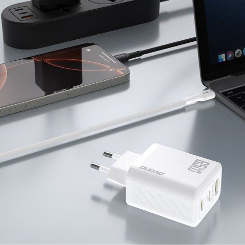 Ładowarka sieciowa A29 GaN USB-C USB-A 65W - biała DUDAO