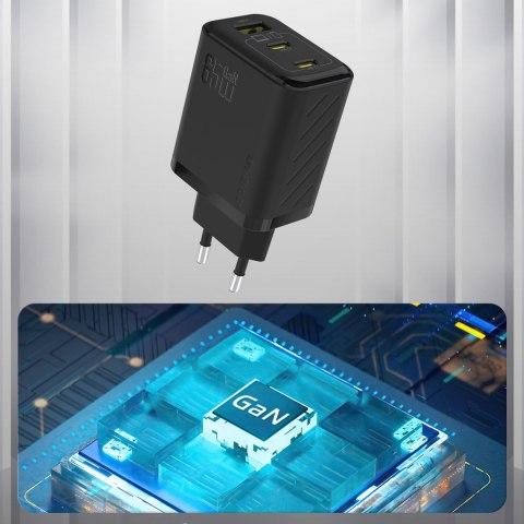 Ładowarka sieciowa A29 GaN USB-C USB-A 65W - czarna DUDAO