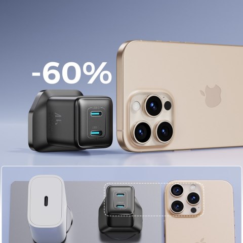 Ładowarka sieciowa z wtyczką UK USB-C 45W - czarna JOYROOM